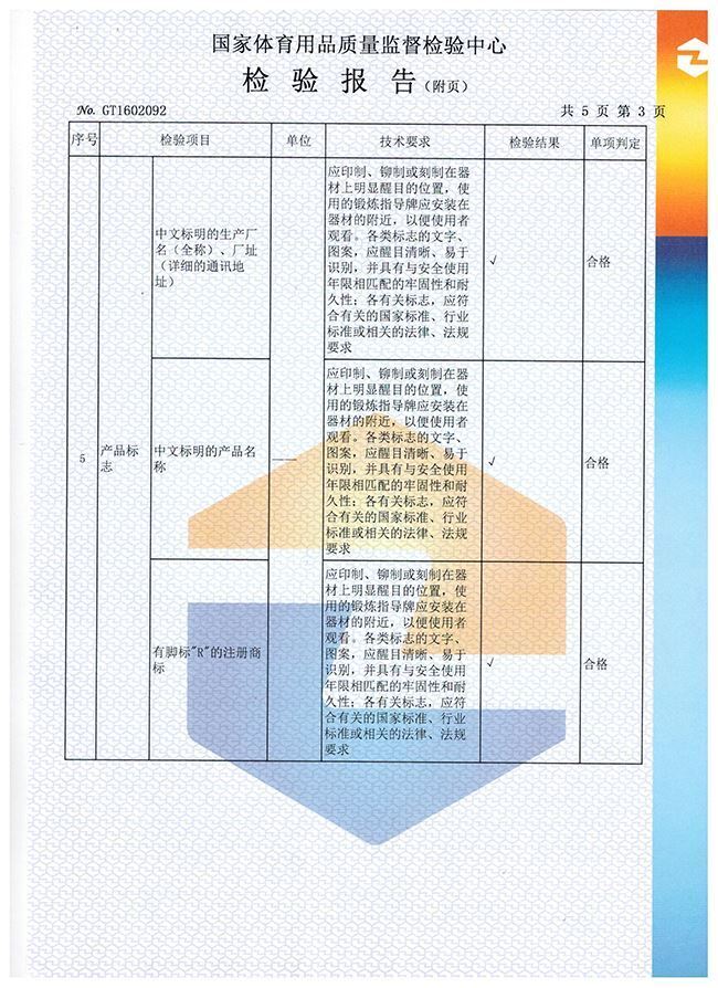 单杠检验报告